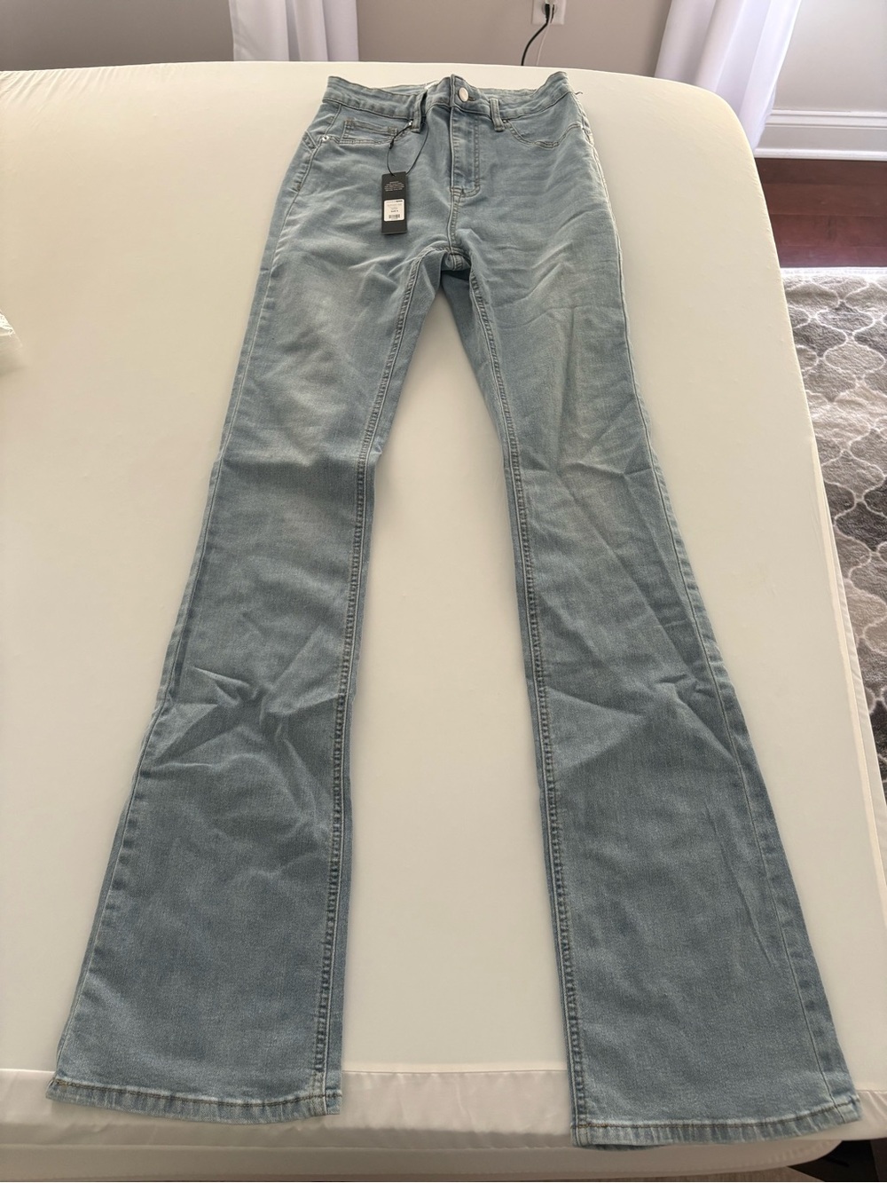 Fashion Nova Light Wash Flare Jeans